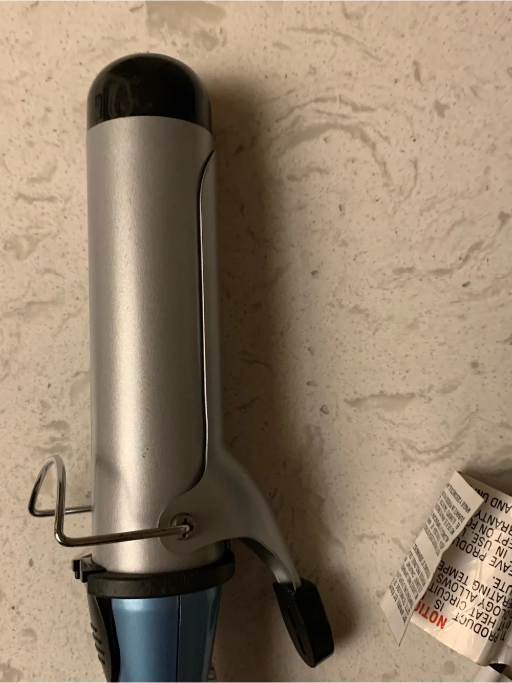 Jilbere de Paris Nano Silver Ceramic Curling Iron 1.5 Inch Blue JBNS2038S Dual V